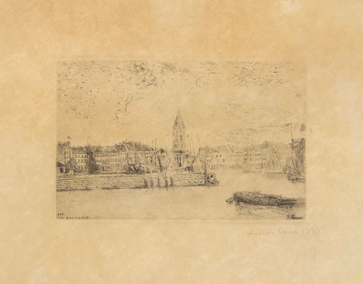 Udsigt over Oostende mod øst af James Ensor