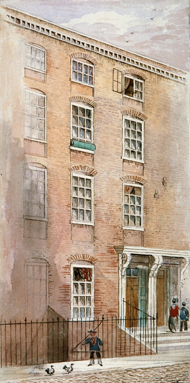 Huse i Crane Court, nær Fleet Street, City of London, 1840. af James Findlay