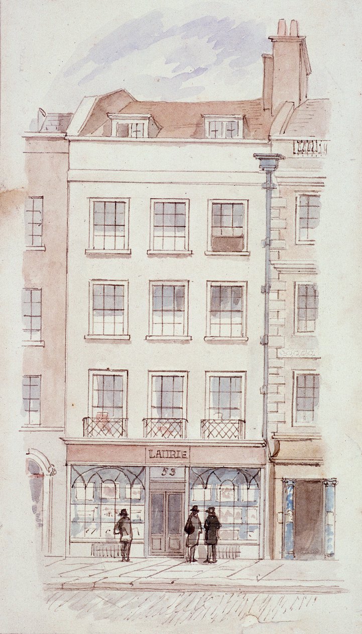 Lauries lokaler, Fleet Street, London, c1820 af James Findlay
