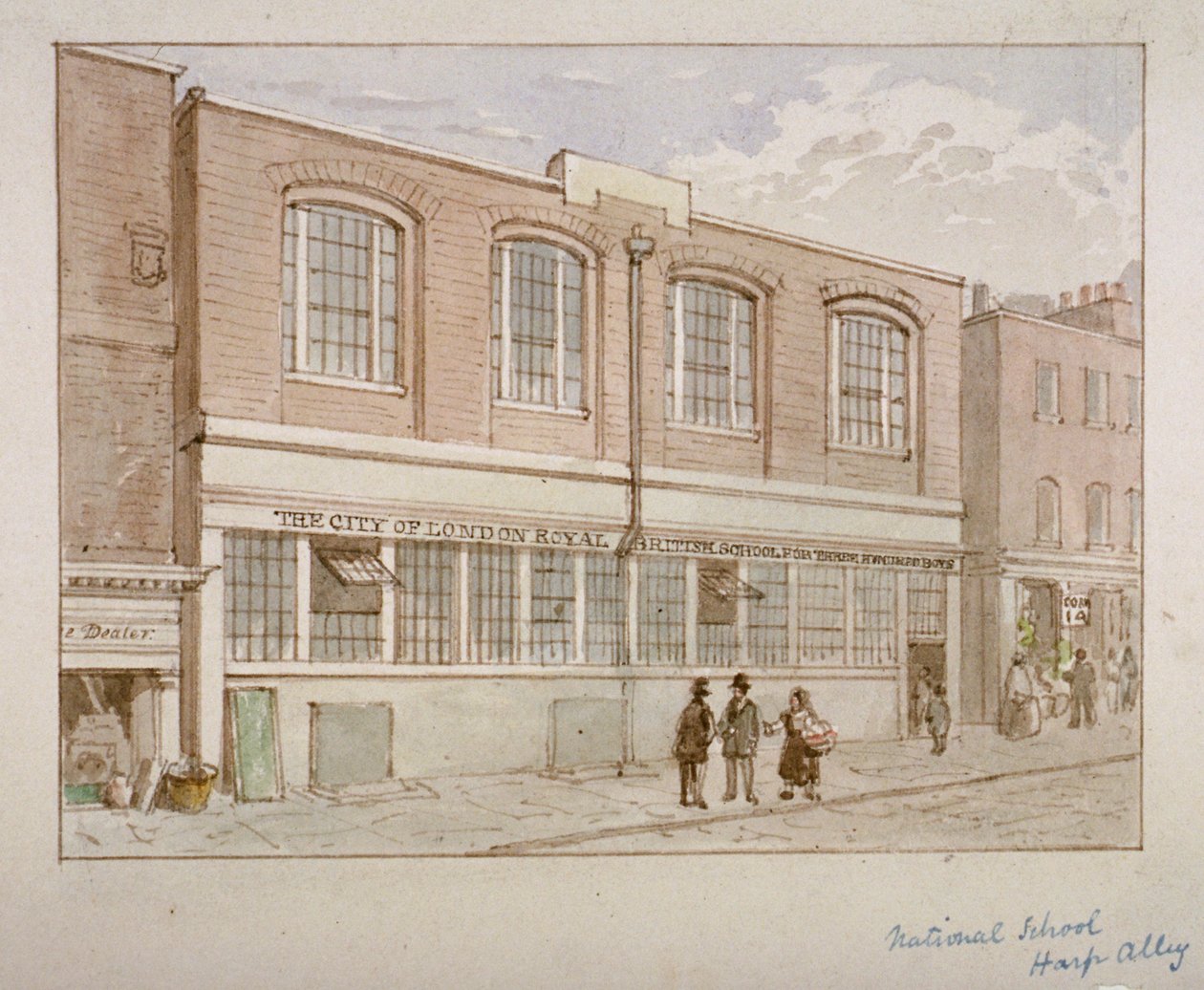 National School, Harp Alley, City of London, 1850 af James Findlay