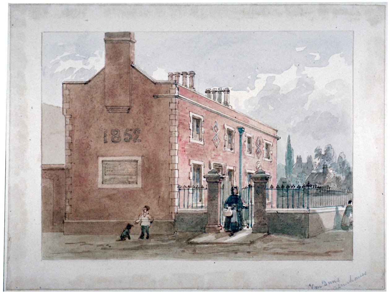 Van Dun Almshouses, Caxton Street, London, 1852 af James Findlay