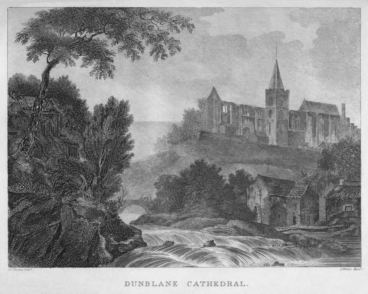 Dunblane Cathedral, 1804 af James Fittler