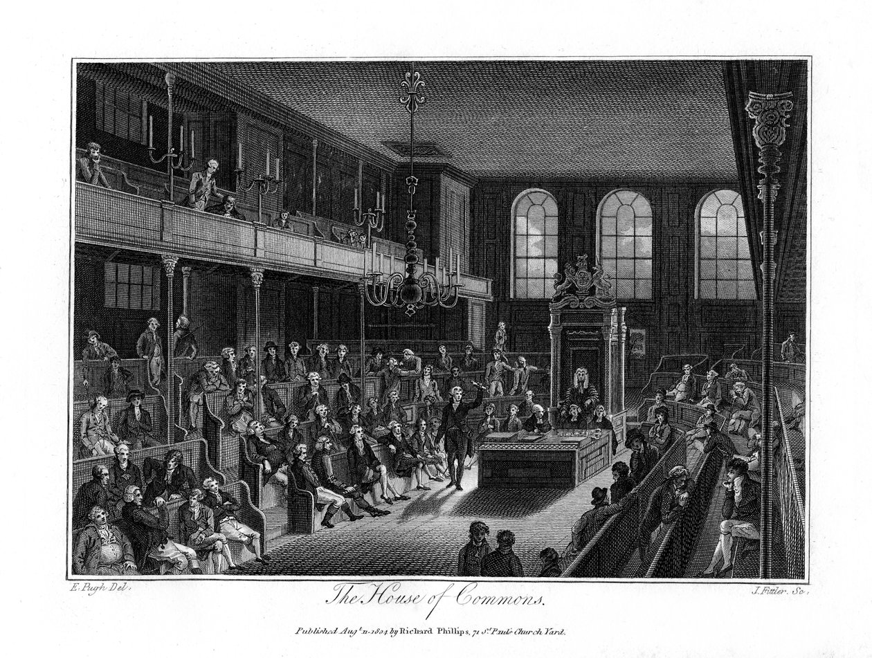 Underhuset, London, 1804. af James Fittler