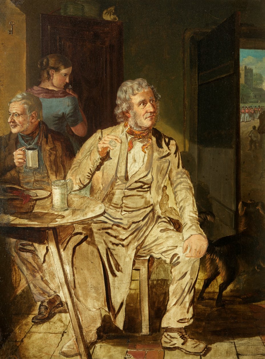 Studie til en værtshusscene af James Flewitt Mullock