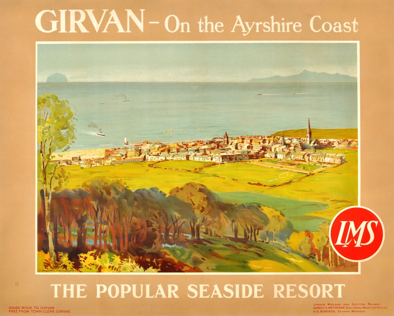 Girvan - På Ayrshire-kysten. Det populære badeby, 1920