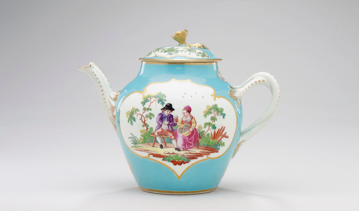Worcester tekande og låg, ca. 1770 af James Giles