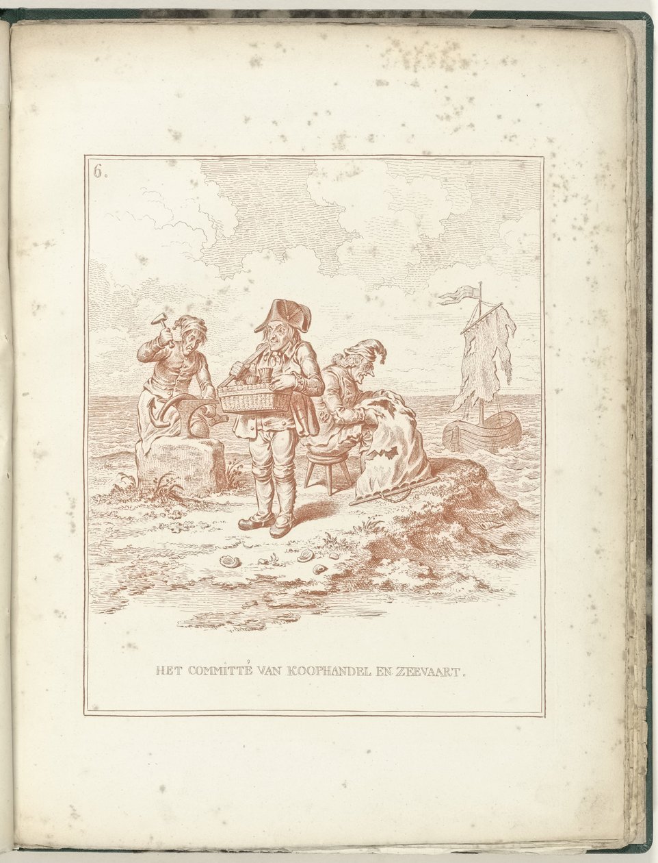 Komiteen for handel og søfart, 1795 Komitéen for handel og søfart (titel på objekt) Hollandia Regenerata (serietitel) af James Gillray (possibly)