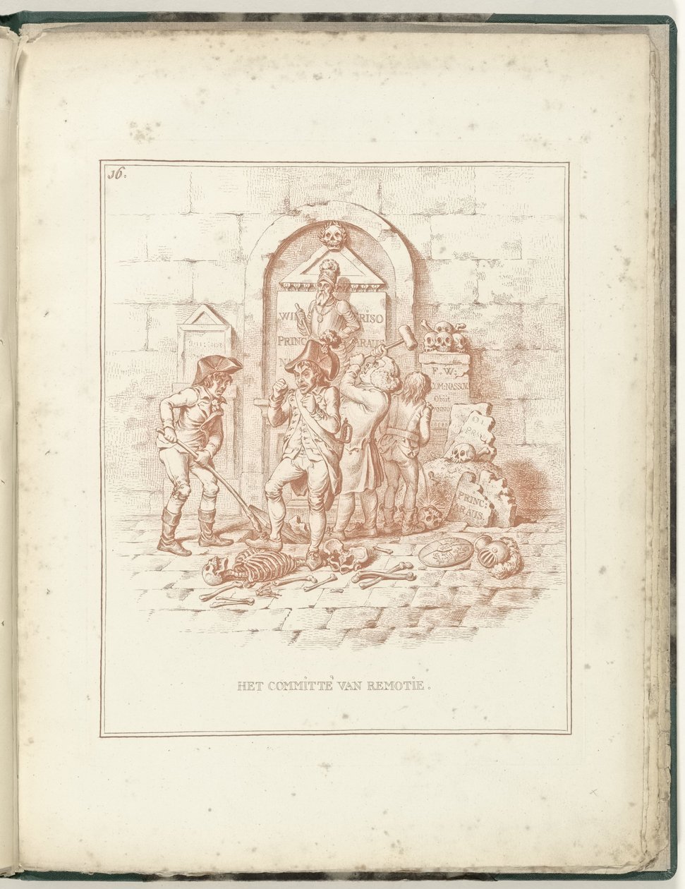 Remotionsudvalget, 1795 The Committé de Remotie (titel på objekt) Hollandia Regenerata (serietitel) af James Gillray (possibly)
