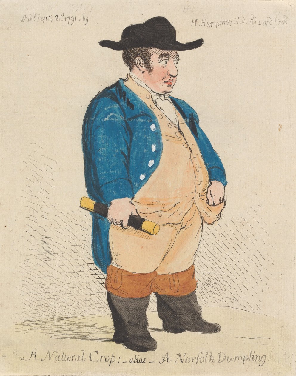 En naturlig frisure - alias - en Norfolk-bolle af James Gillray