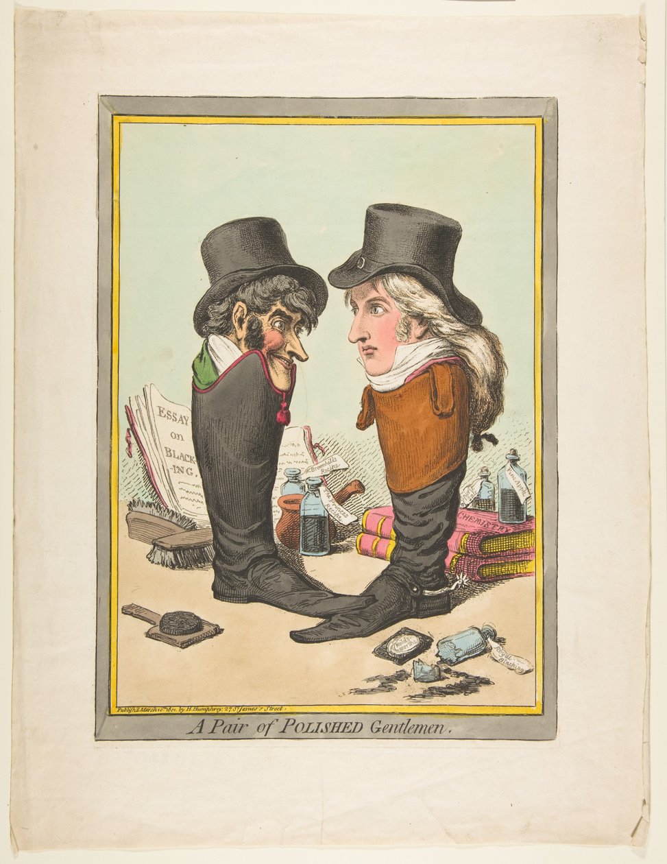 Et par polerede herrer, 10. marts 1801. af James Gillray