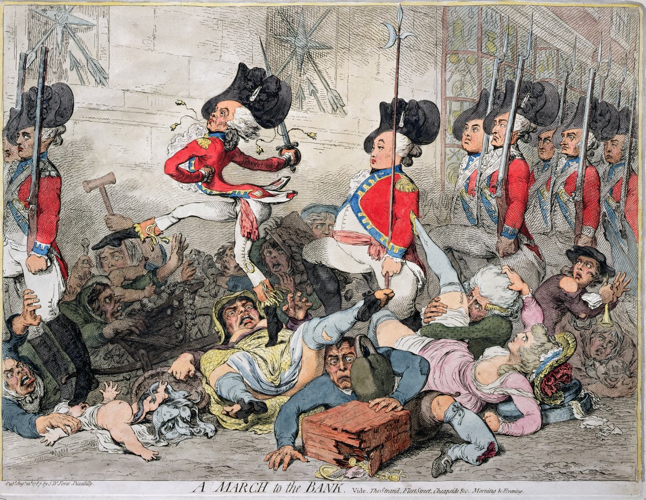 A Right Honourable, alias a Sans-Culotte, udgivet af J. Fores i 1792 af James Gillray