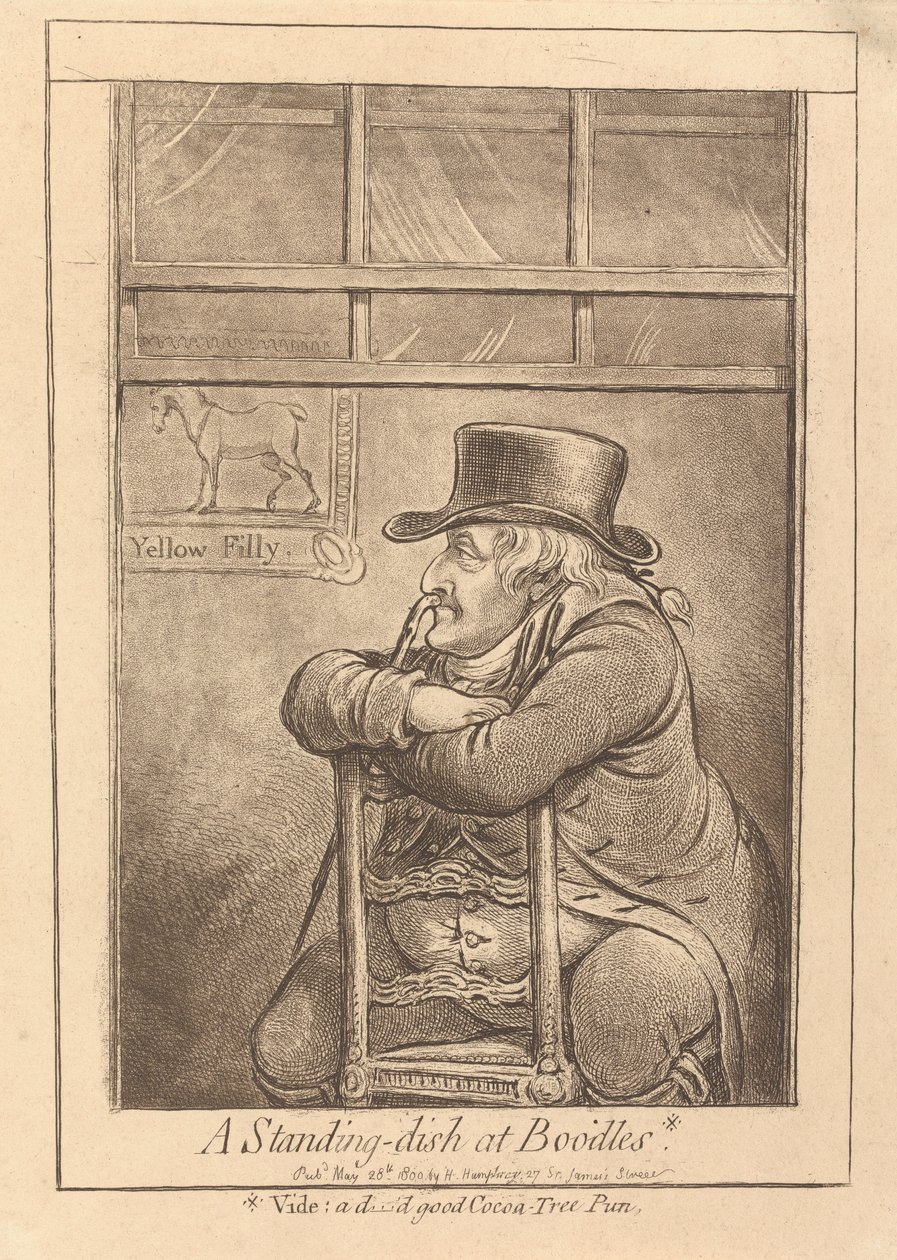 En ret, der serveres stående, hos Boodles af James Gillray