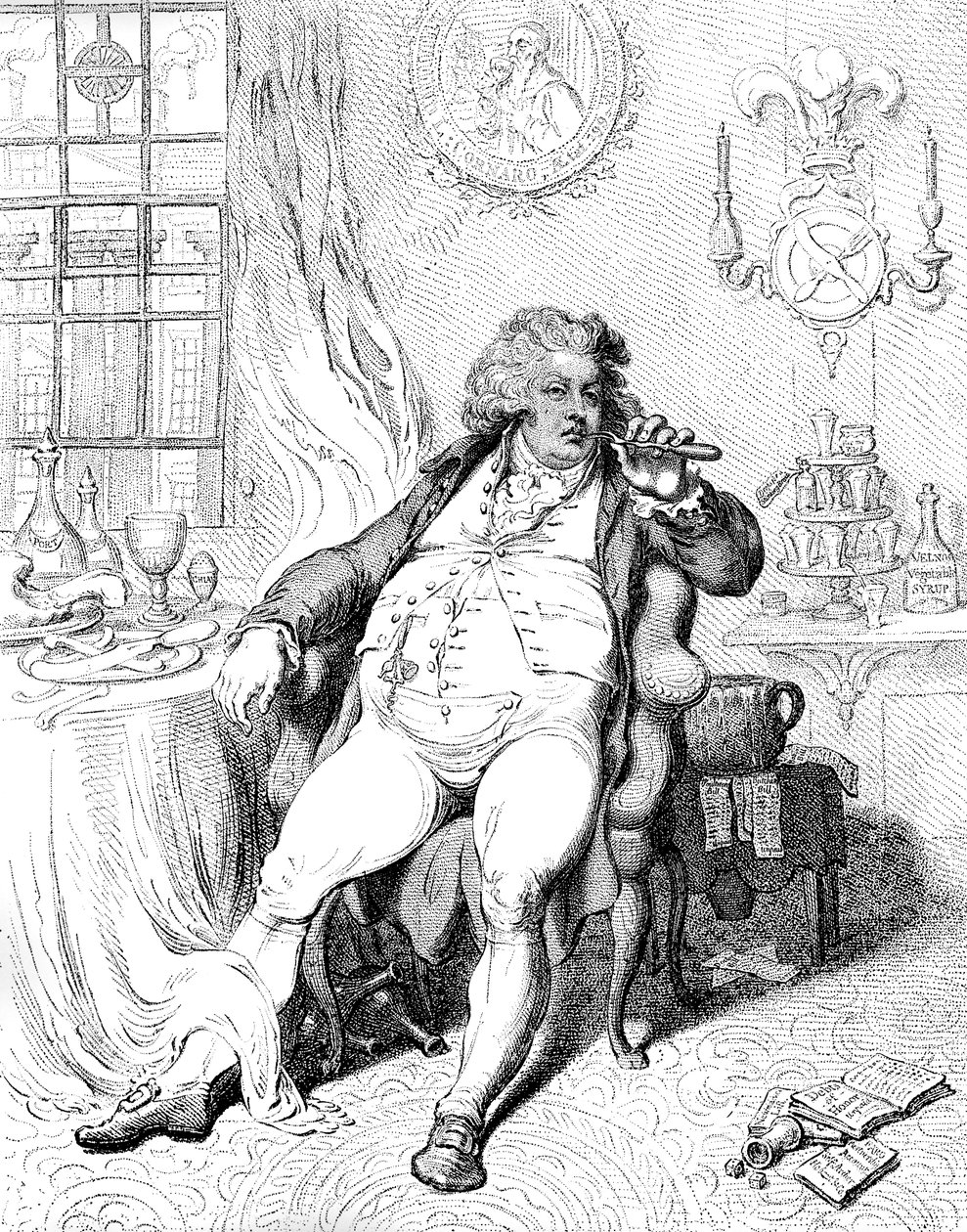 A Voluptuary Under the Horrors of Digestion, 1792. af James Gillray