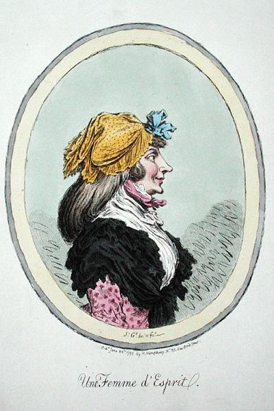 A Woman with Spirit, udgivet af Hannah Humphrey i 1795 (håndkoloreret radering) af James Gillray