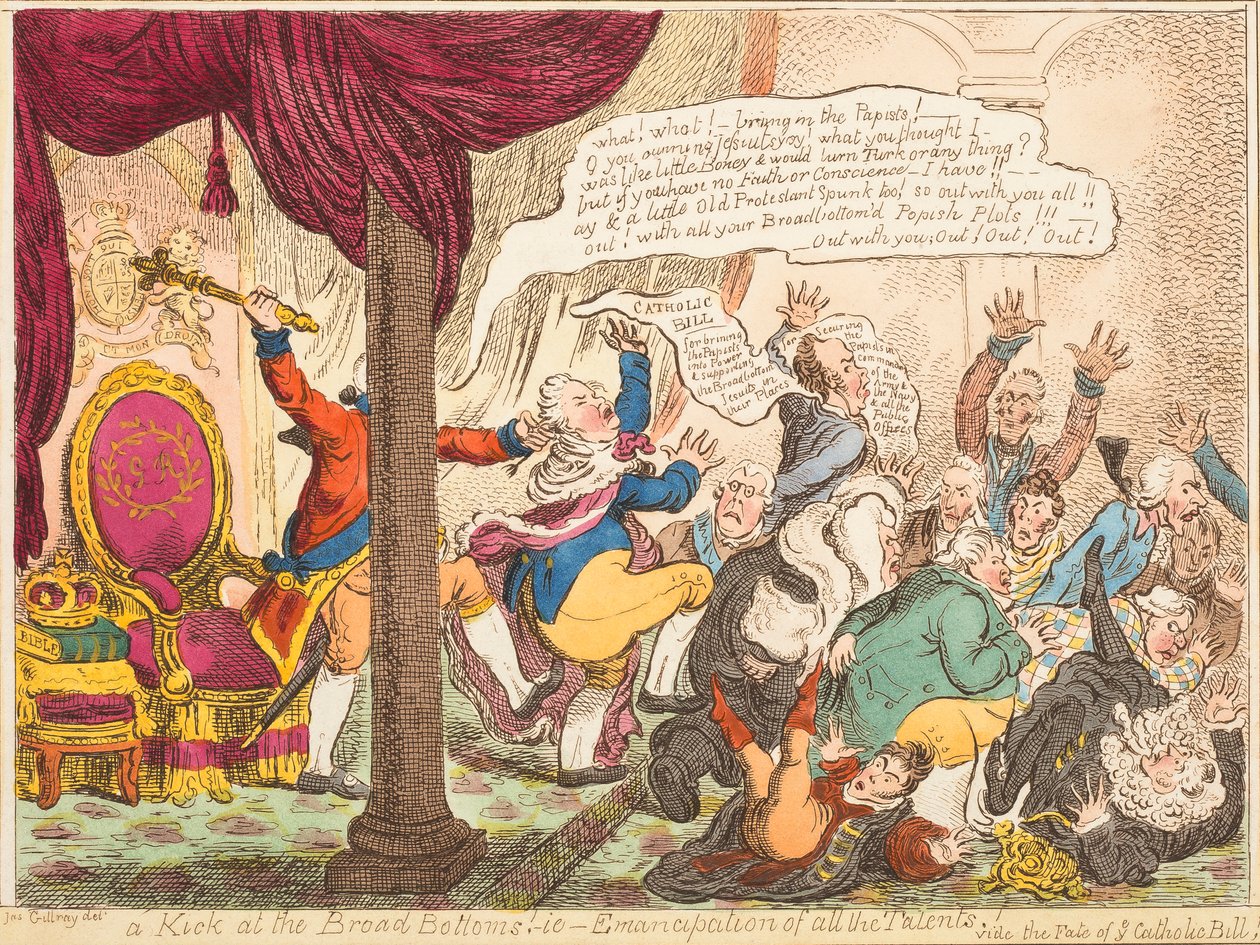 Et spark i den brede bund!-dvs.-frigørelse af alle talenterne! af James Gillray