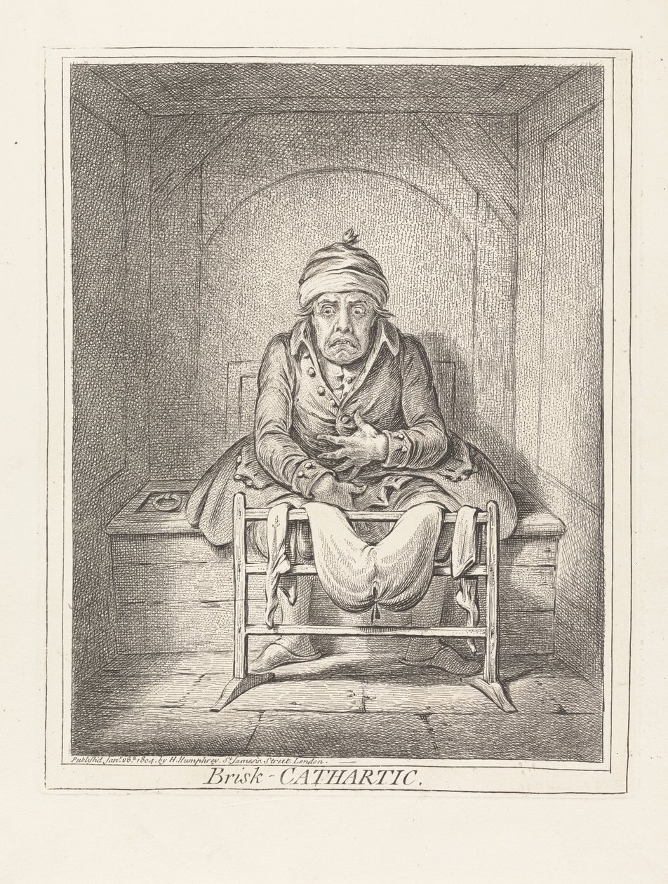 Kraftigt afføringsmiddel af James Gillray