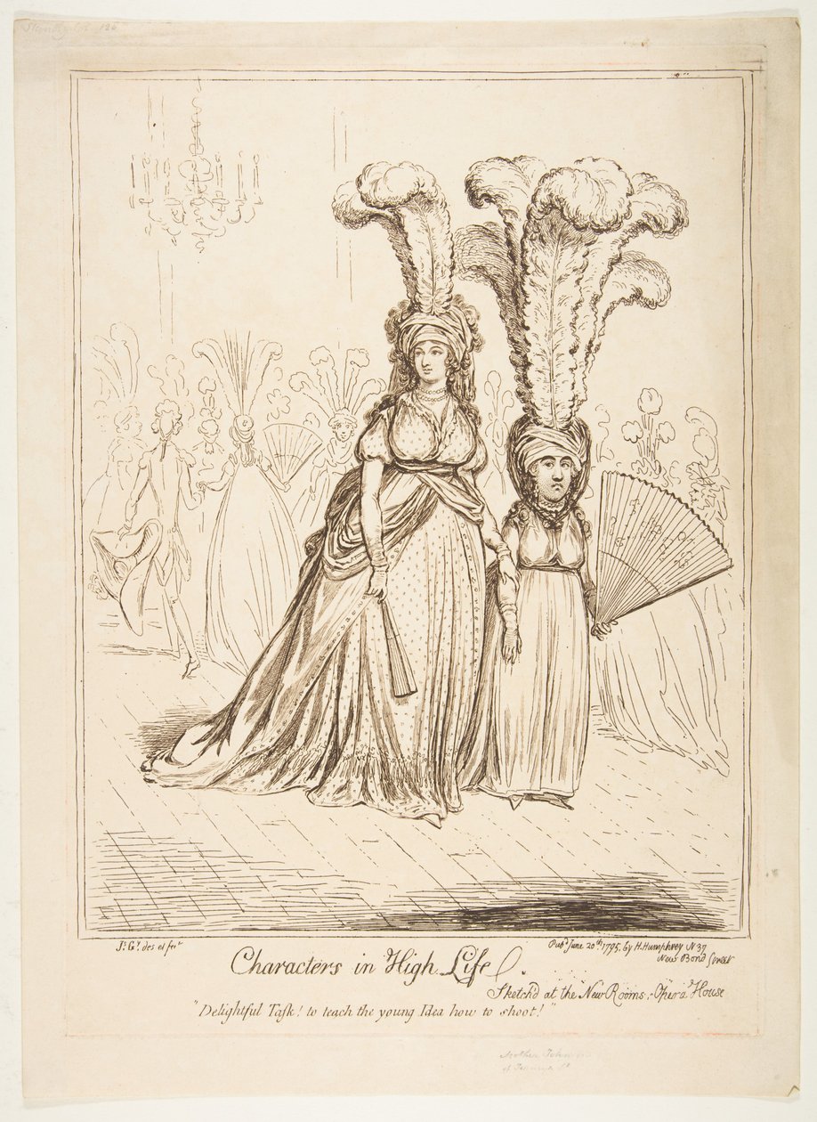 Characters in High Life, 20. juni 1795. af James Gillray