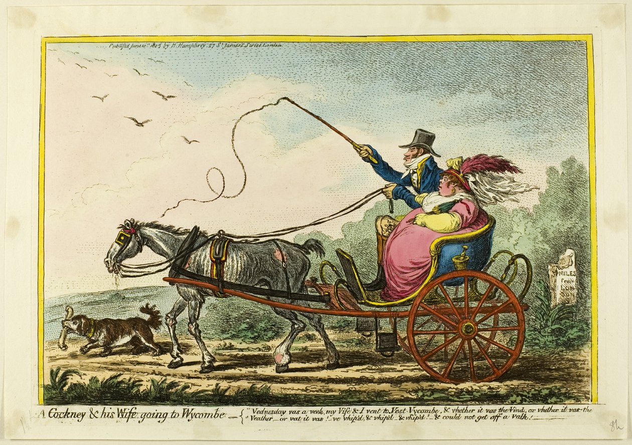 Cockney og hans kone på vej til Wycombe af James Gillray