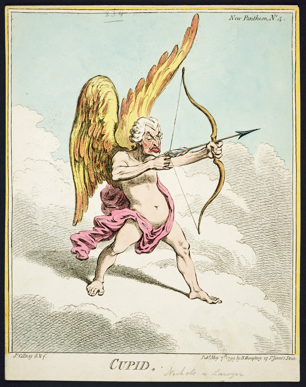 Amor, fra New Pantheon No.4, udgivet af Hannah Humphrey, 1799 af James Gillray