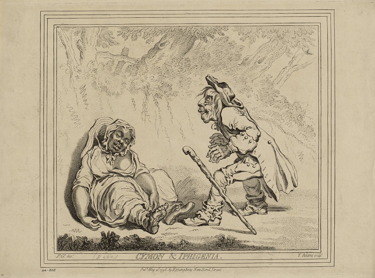 Cymon og Iphigenia, udgivet den 2. maj af James Gillray
