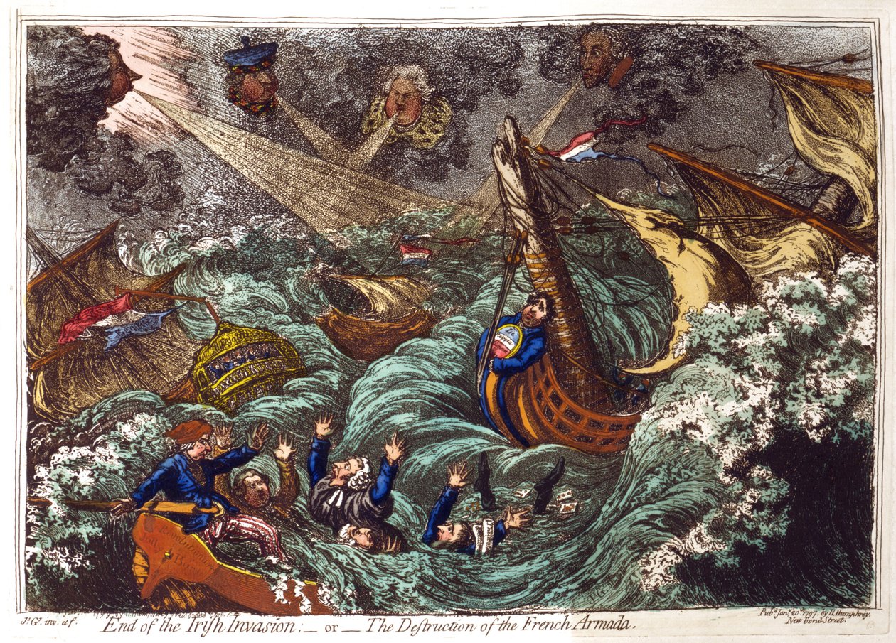 Slut på den irske invasion - eller - ødelæggelsen af den franske armada