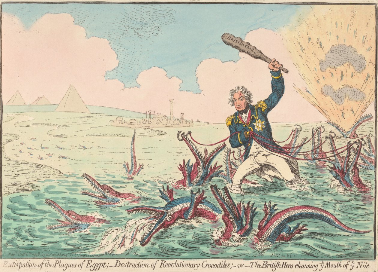 Udryddelsen af Egyptens plager af James Gillray