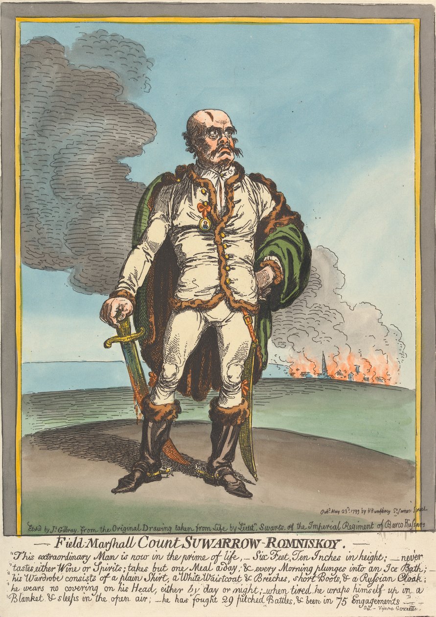 Feltmarskal grev Suwarrow-Rominskoy --- af James Gillray