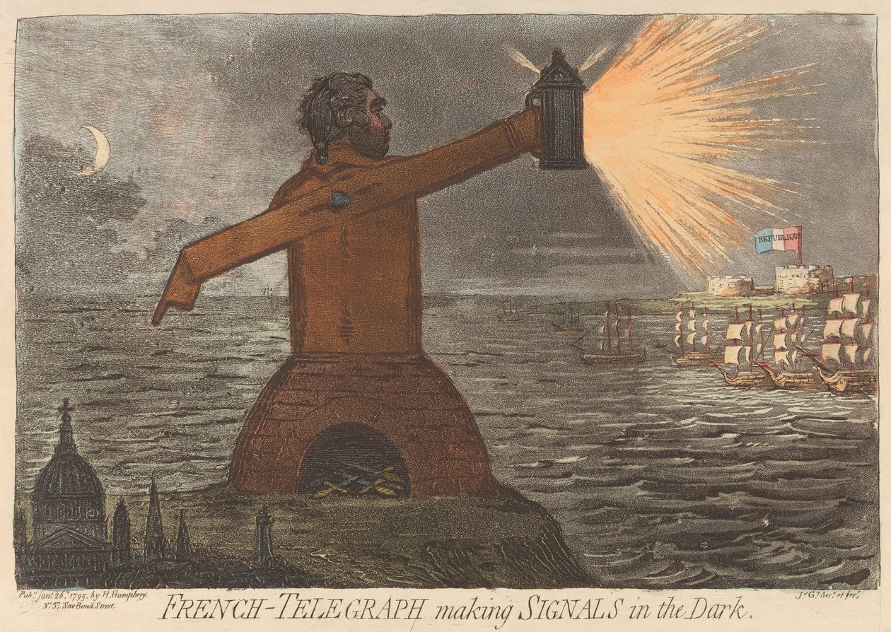 Fransk – Telegraph: At sende signaler i mørket af James Gillray