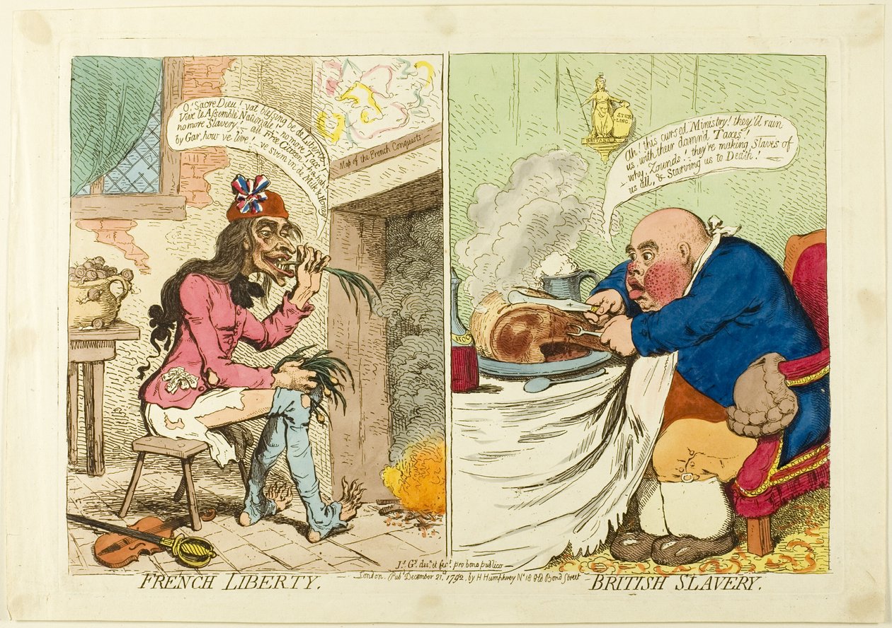 Fransk frihed, britisk slaveri af James Gillray