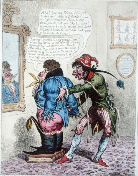 Fransk Taylor forsyner John Bull med en 