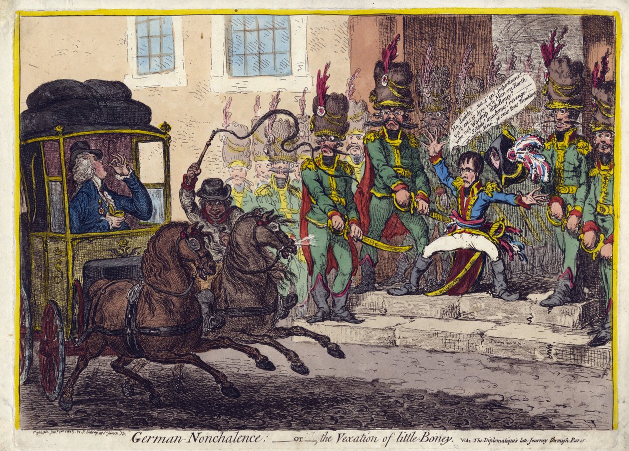 SAKSAN KILPAILU – TAI PIENEN LUUN VAIHE. 1803 (kaiverrus) af James Gillray