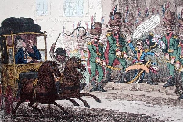 Tysk nonchalance eller The Vexation of Little Boney eller The Diplomatiques sene rejse gennem Paris af James Gillray