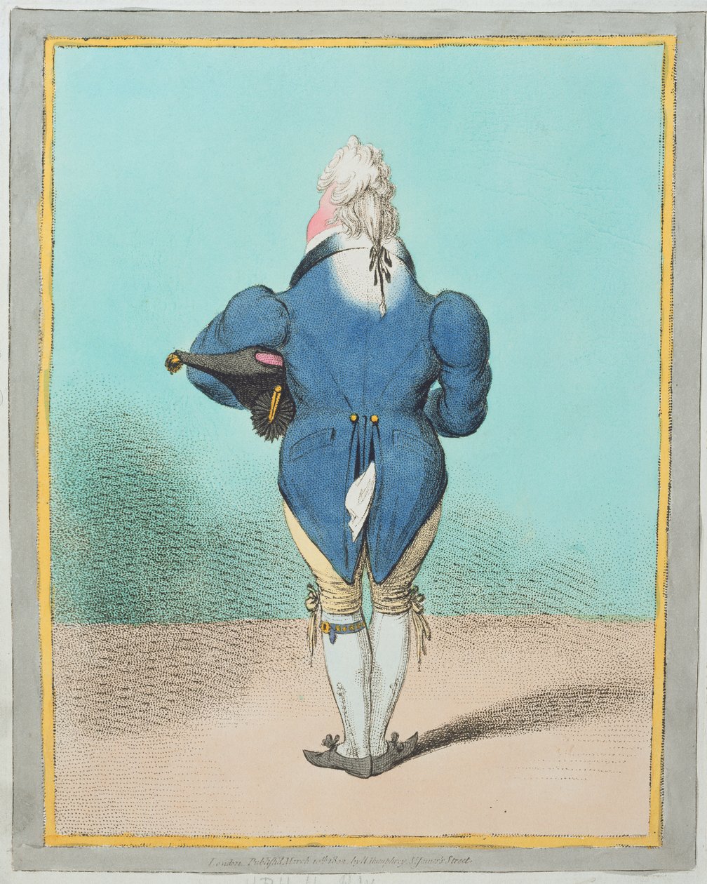 H.R.H. prinsen af Wales (1762-1830) udgivet af Hannah Humphrey i 1802 (håndfarvet radering) af James Gillray