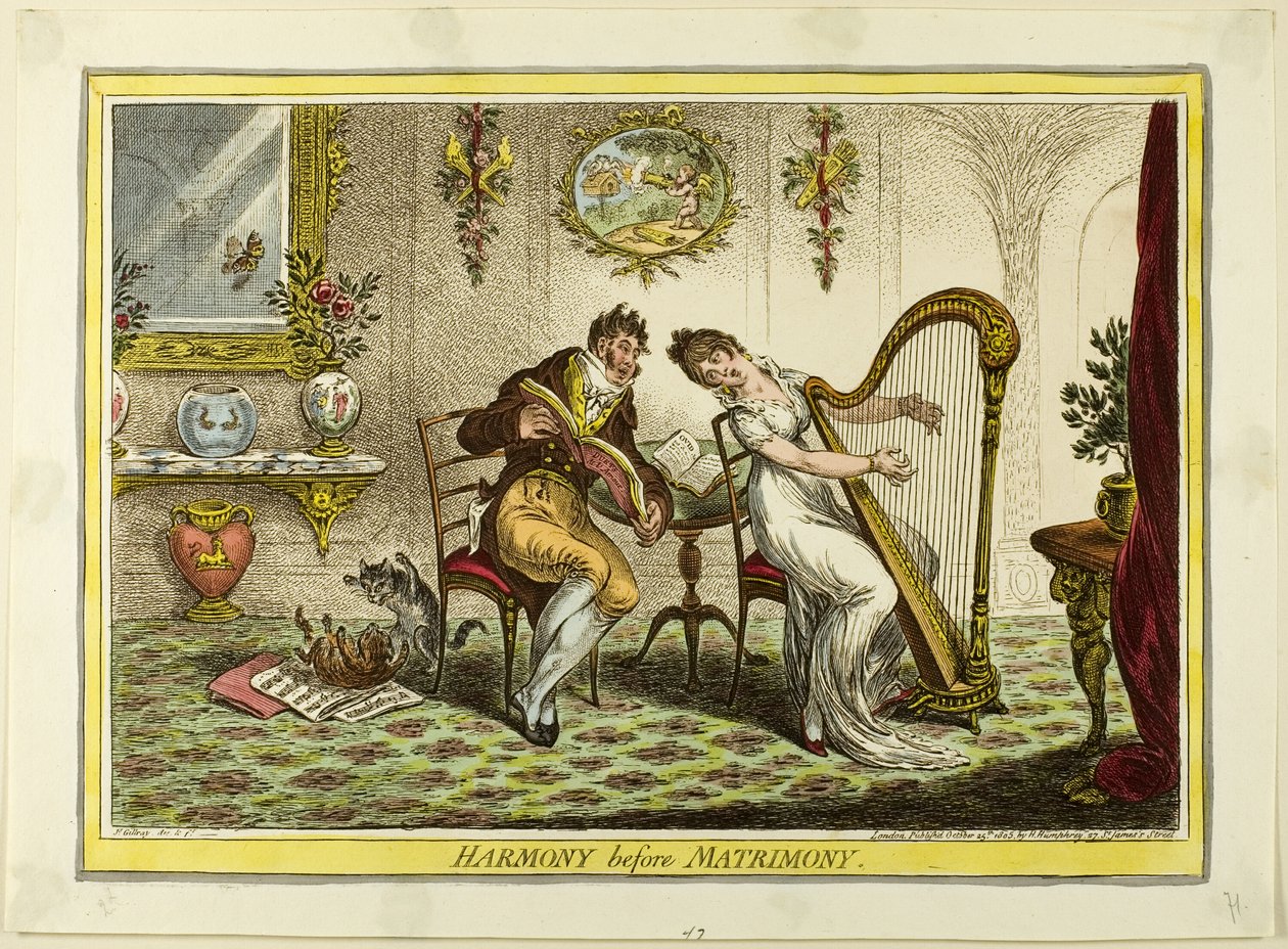 Harmoni før ægteskab af James Gillray