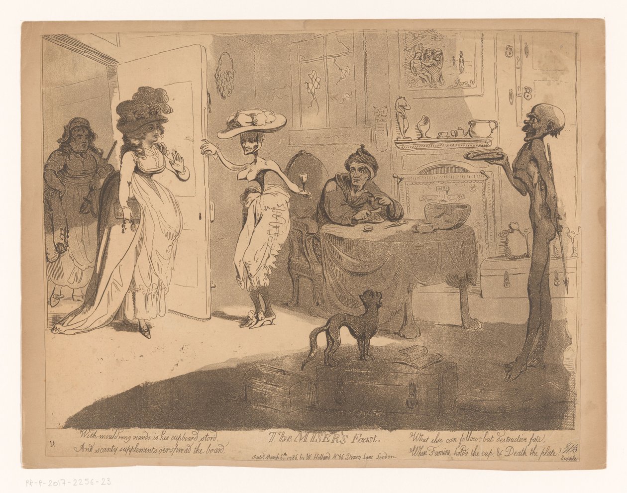 Gnærens Fest Gnærens fest (titel på objekt) af James Gillray