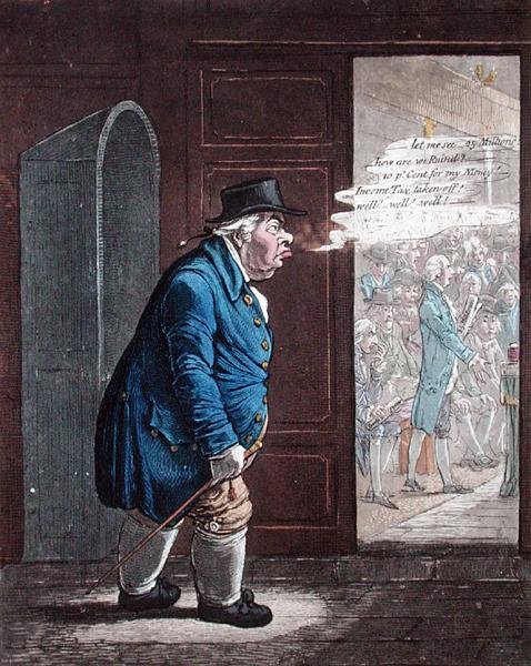 Hope, udgivet af Hannah Humphrey i 1802 (håndfarvet radering) (se 191205) af James Gillray