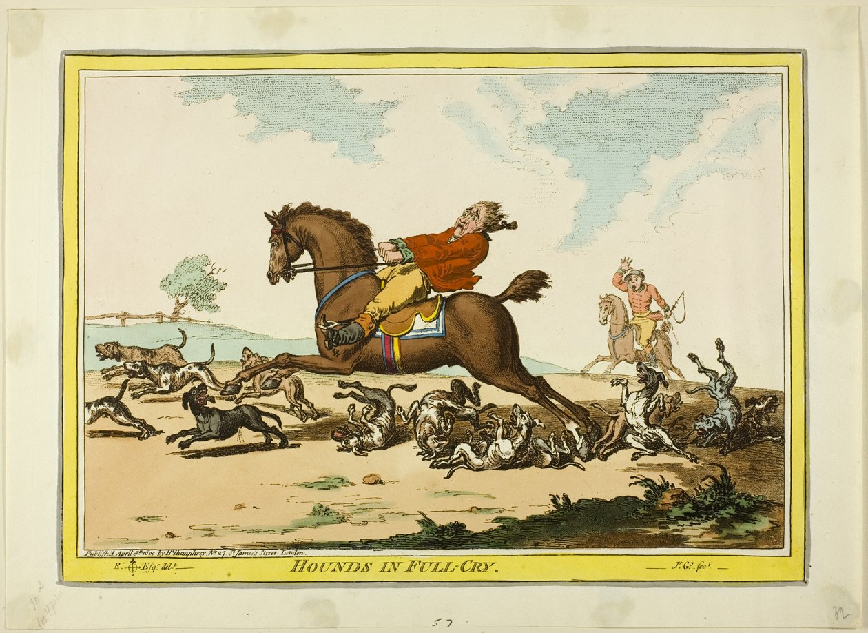 Hunde i fuldt skrig af James Gillray