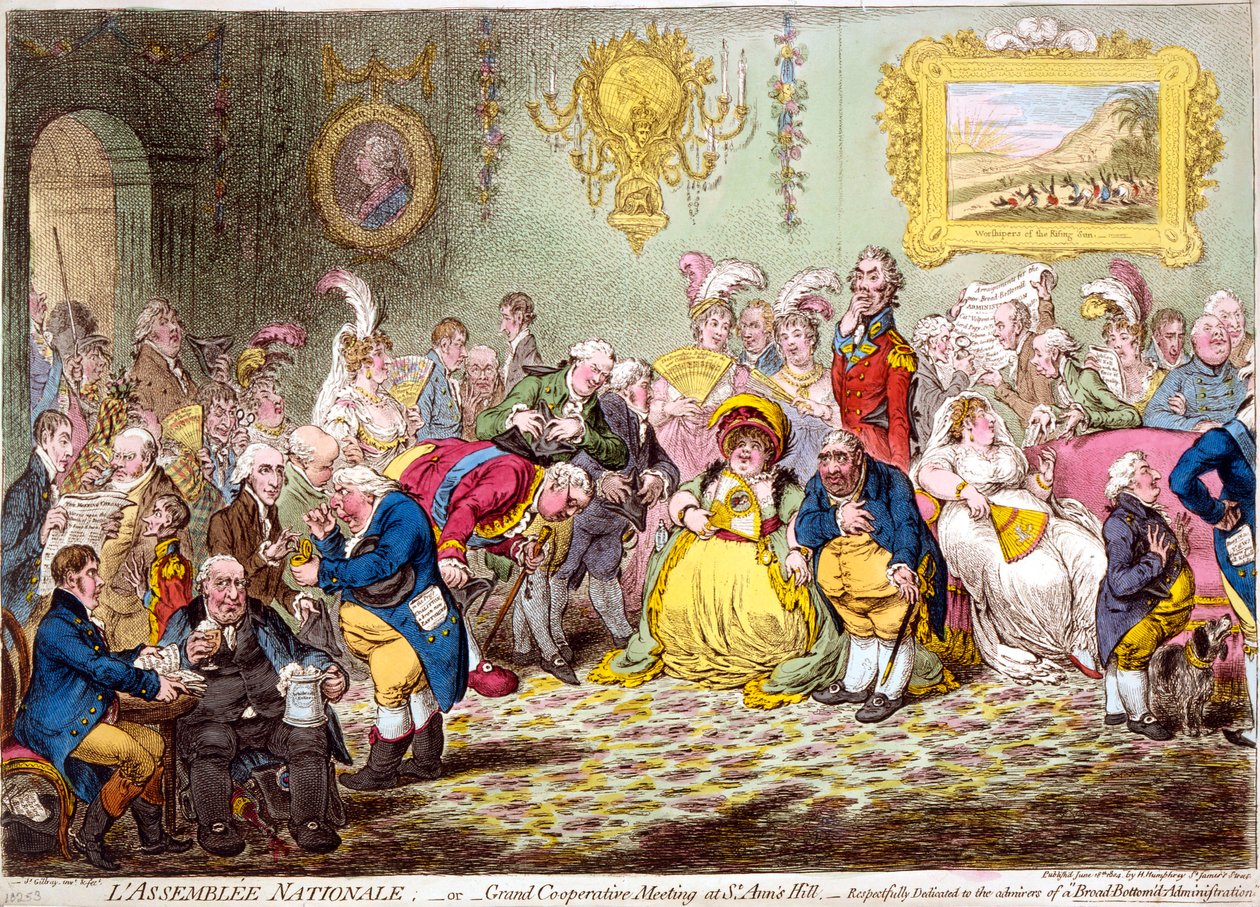 Nationalforsamlingen, 1804. af James Gillray