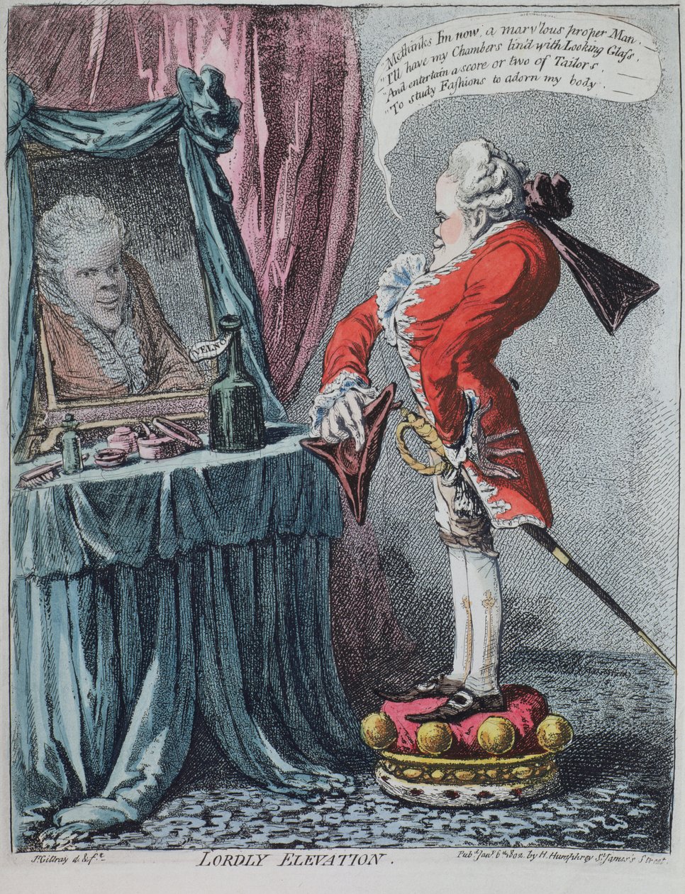 Lordly Elevation, pub. af Hannah Humphrey, 1802 af James Gillray