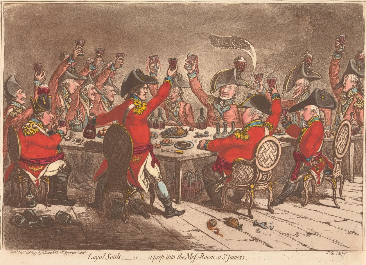 Loyale sjæle; – eller – Et kig ind i messen på St. James’s af James Gillray