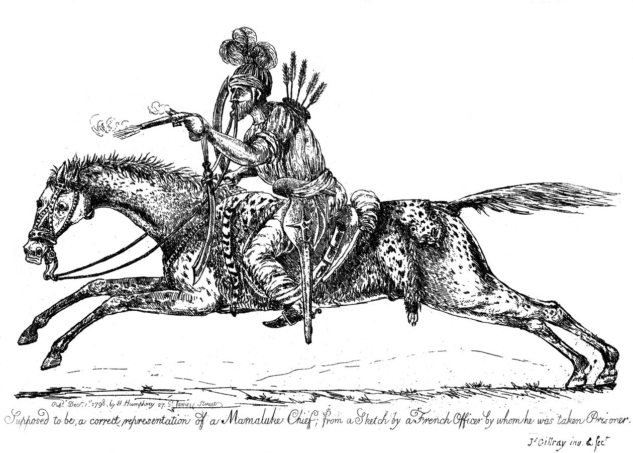 Mameluk-høvding, 1798. af James Gillray