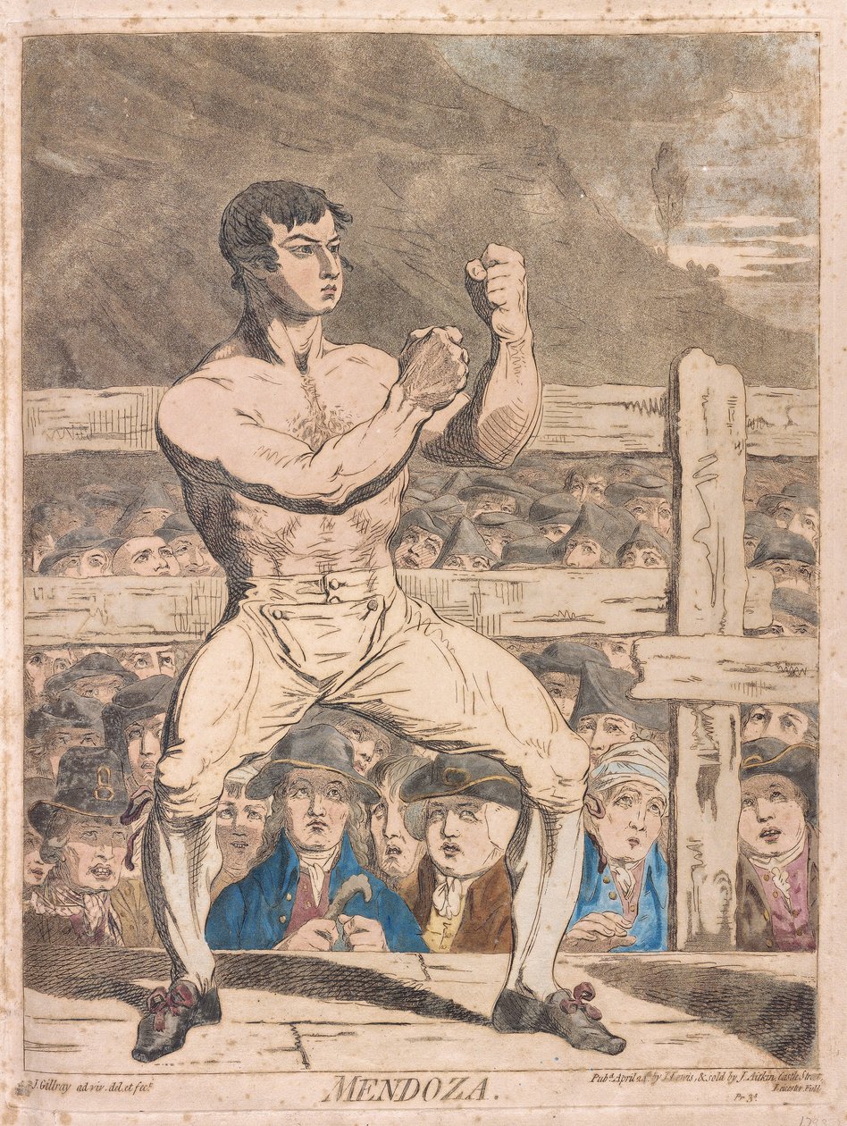 Mendoza, udg.1788 (håndkoloreret gravering) af James Gillray