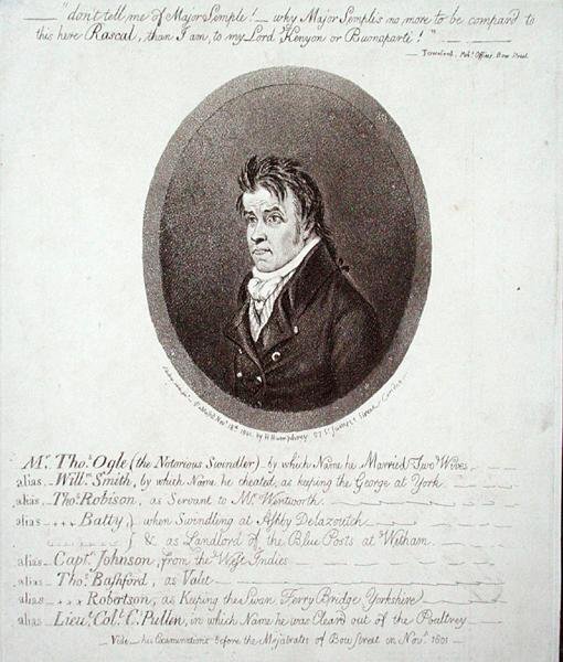 Mr Thomas Ogle, udgivet af Hannah Humphrey i 1801 (radering) af James Gillray