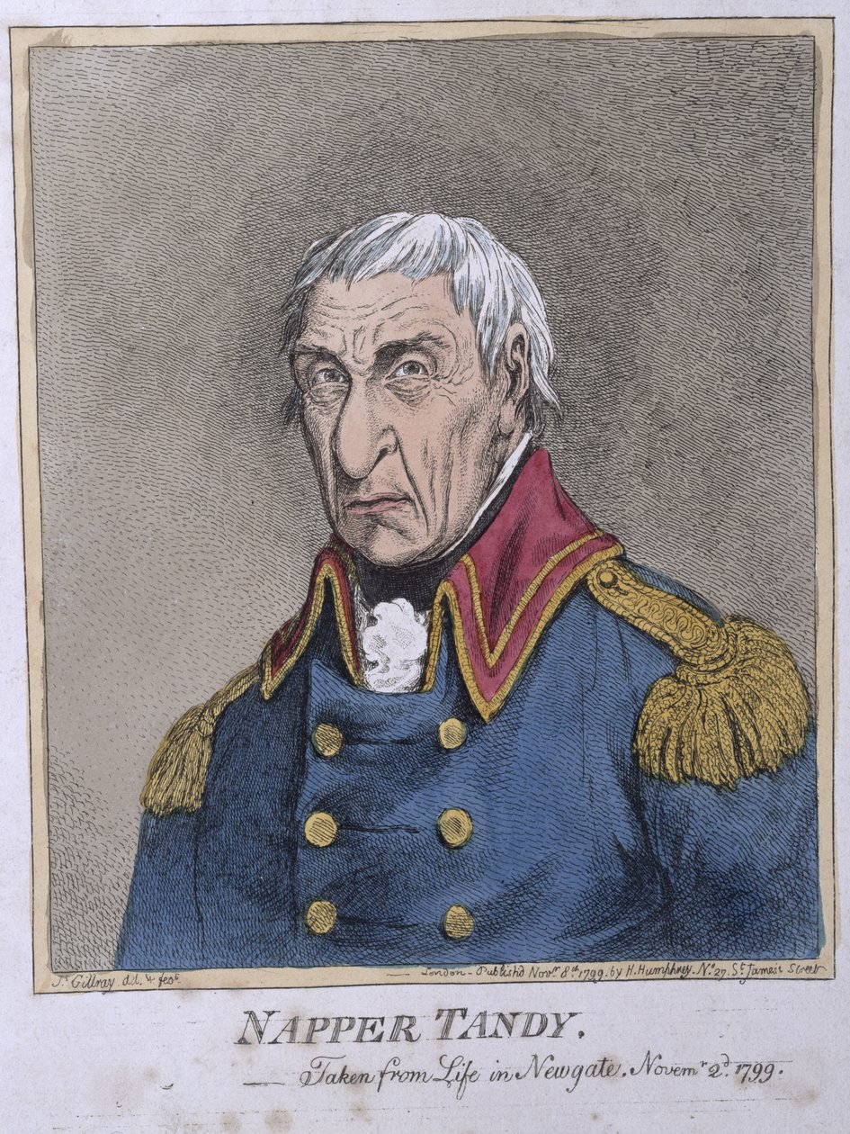 Napper Tandy (1740-1803) udgivet af Hannah Humphrey i 1799 (håndkoloreret radering) af James Gillray