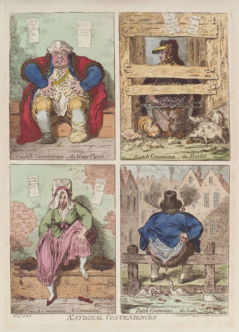Nationale bekvemmeligheder, 1769 af James Gillray