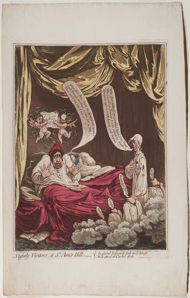 Natlige besøgende på St Anns Hill, 1798 af James Gillray