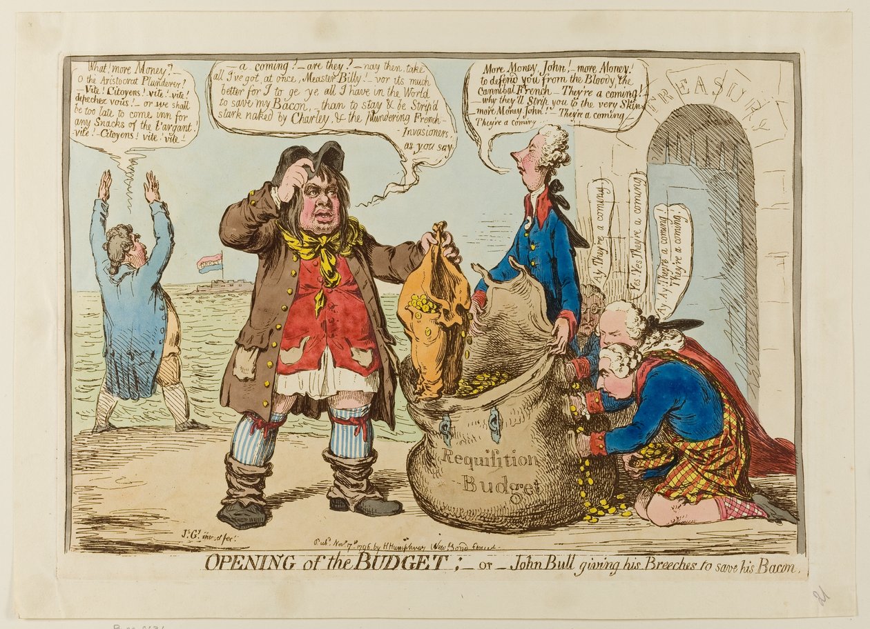 Åbning af budgettet af James Gillray
