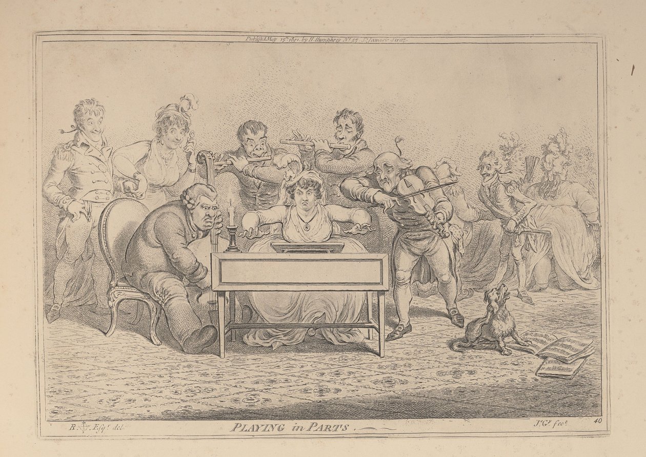 At spille i roller af James Gillray
