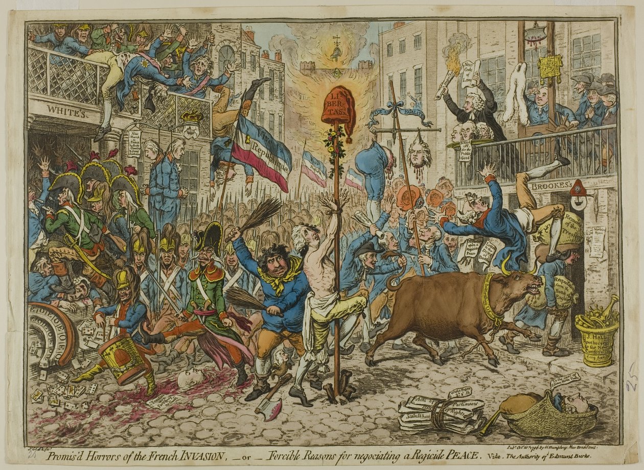 Den franske invasions lovede rædsler af James Gillray