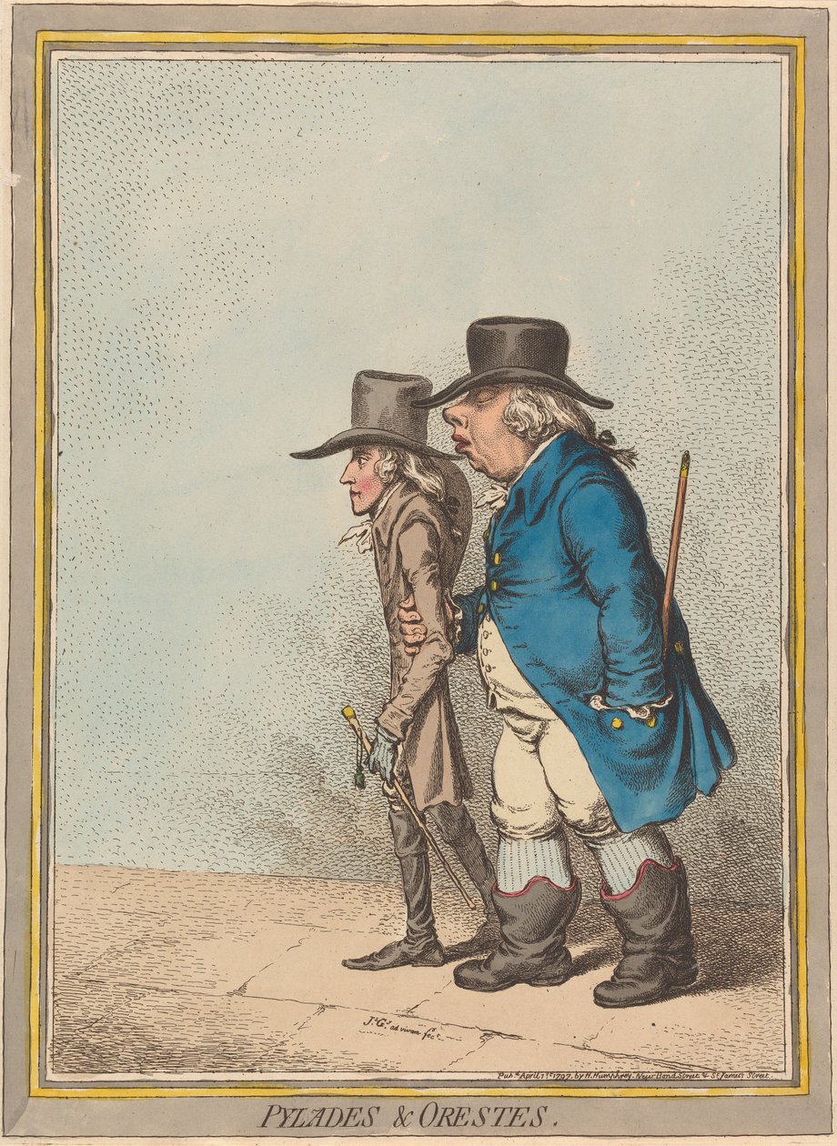 Pylades & Orestes (Statthalter & sein Sekretär) af James Gillray